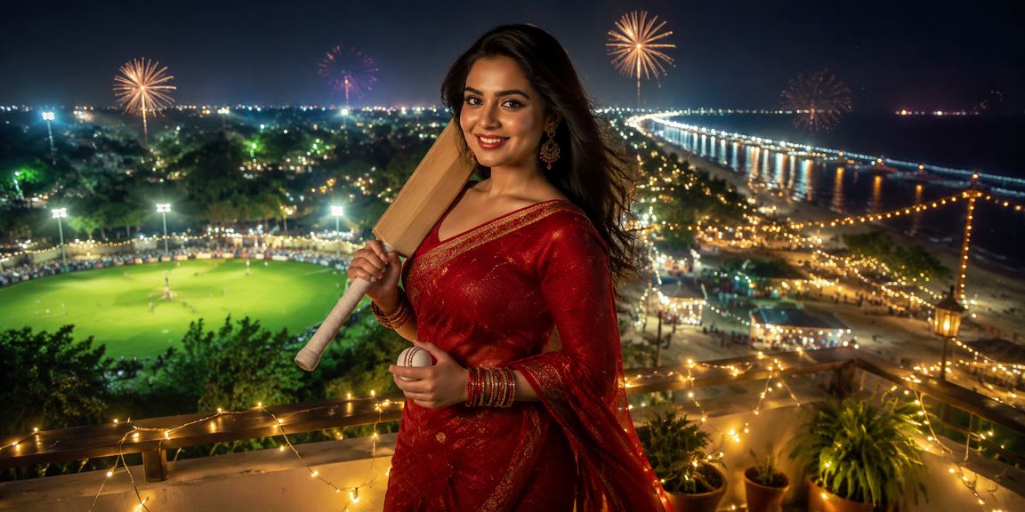 কক্সবাজারে শাড়ি পরে মোবাইলে 1201 বোনাস অফার দেখছেন একজন ব্যবহারকারী